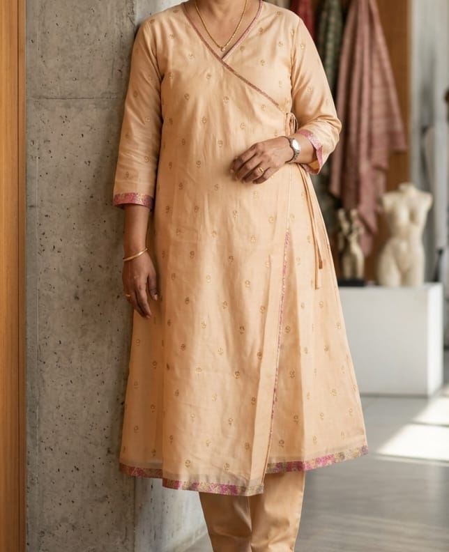 Peach Wrap Kurta
